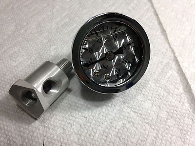 #ad 60 psi oil pressure gauge fitting big twin evo 84 L use w sending unit customs $75.45