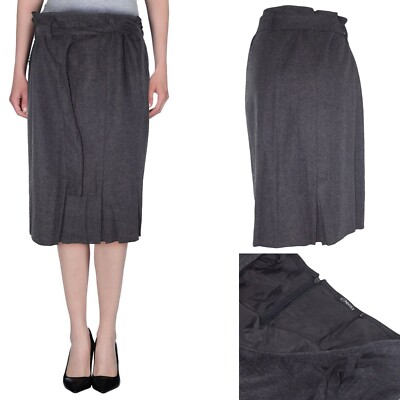 Superior Damen Knierock Größe 44 W30 gerade grau Wolle Schlauch