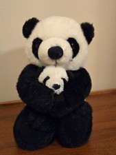 Vintage 1986 R. Dakin co mama and baby plush stuffed animalPanda bear