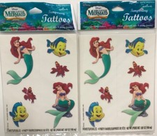 Ariel Little Mermaid Party Supplies Tattoos lot of 2 pks Party Favor