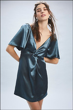 New Free People Holly Mini Dress Size XS MSRP: $250 Blue