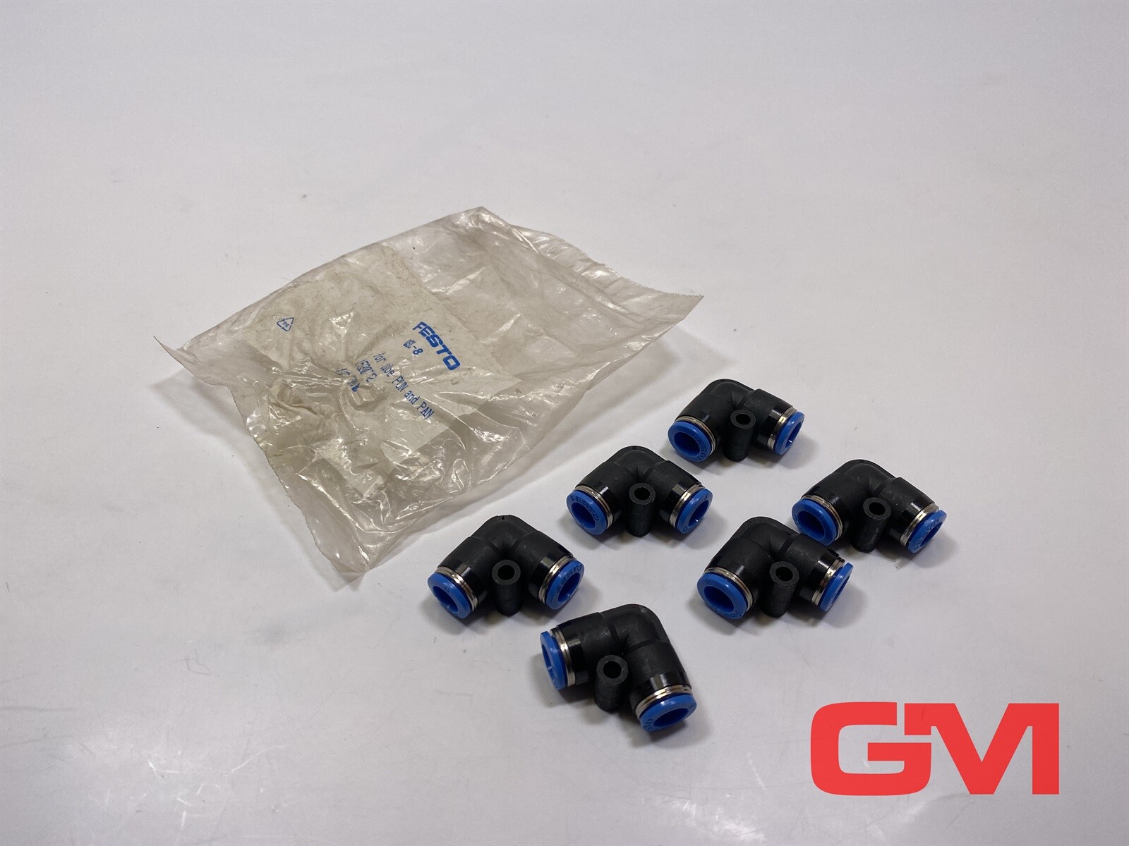 6x Festo L-connector QSL-8 Push-in L-connector 153072 PUN and PAN
