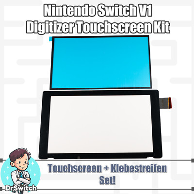 Nintendo Switch V1 Touchscreen Touchpad Digitizer + Kleberahmen Moosgummi Set