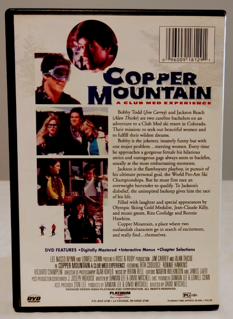 Copper Mountain (DVD, 1983) Jim Carrey + Alan Thicke. Free Shipping! eBay