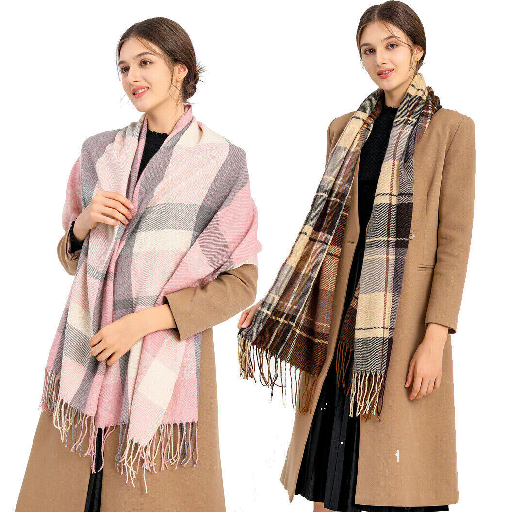 Fall Scarf Women 2022 NEW Luxury Cashmere Women Plaid Scarf Winter