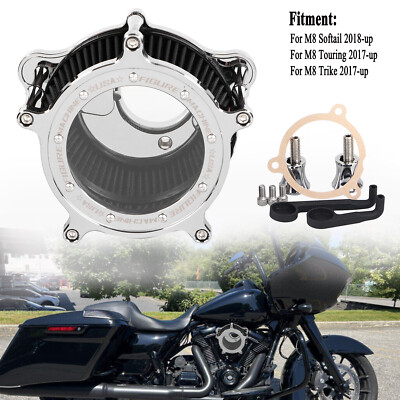 Air Cleaner Black Intake Filter Kit For Harley Road King Street Glide 2017-UP US