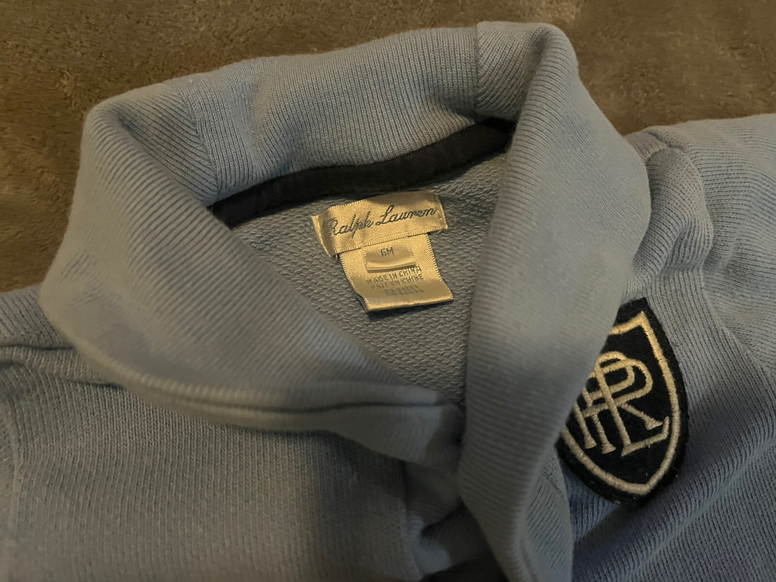 PONY Polo Ralph Lauren bambino bambino cardigan giacca bottoni blu chiaro us intime ottimeioni c 6 ma)