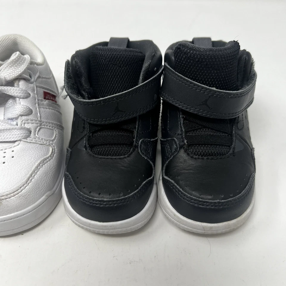 Lote de 3 zapatos para niños pequeños talla 5 Jordan negro SC-3 629944-003 Levis Stride Rite Foto 4 de 4