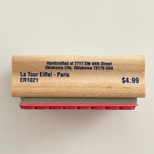 Stampabilities La Tour Eiffel Tower Paris ER1021 Wood Mounted Rubber Stamp - Picture 4 of 4