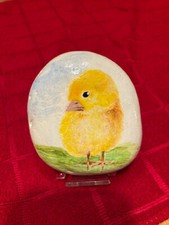 Pascua, Bebé pollito hermoso pequeño pollo explorando el mundo, pintado a mano