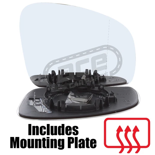 Skoda Fabia Hatchback 2007-2015 Heated Wide Angle Wing Mirror Glass Drivers Side