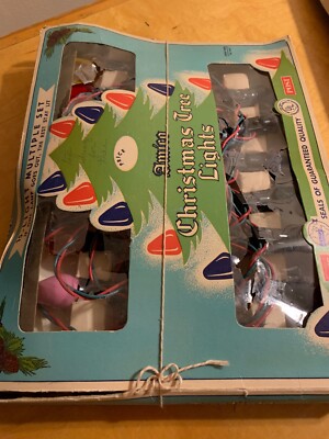 Vintage Amico 15 Light Christmas Tree Light Set Tested X