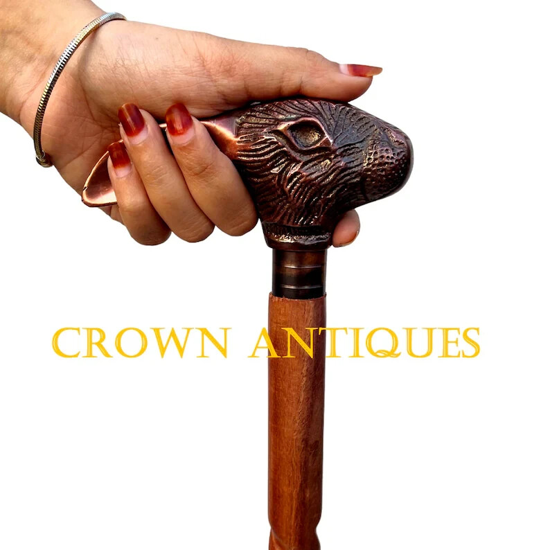 Designer Solid Rare Rabbit HeadHandle Victorian S… - image 3