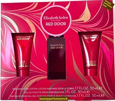Elizabeth Arden Red Door Perfume Gift Set Perfumed Body Lotion 1.7oz, 1oz, 1.7oz