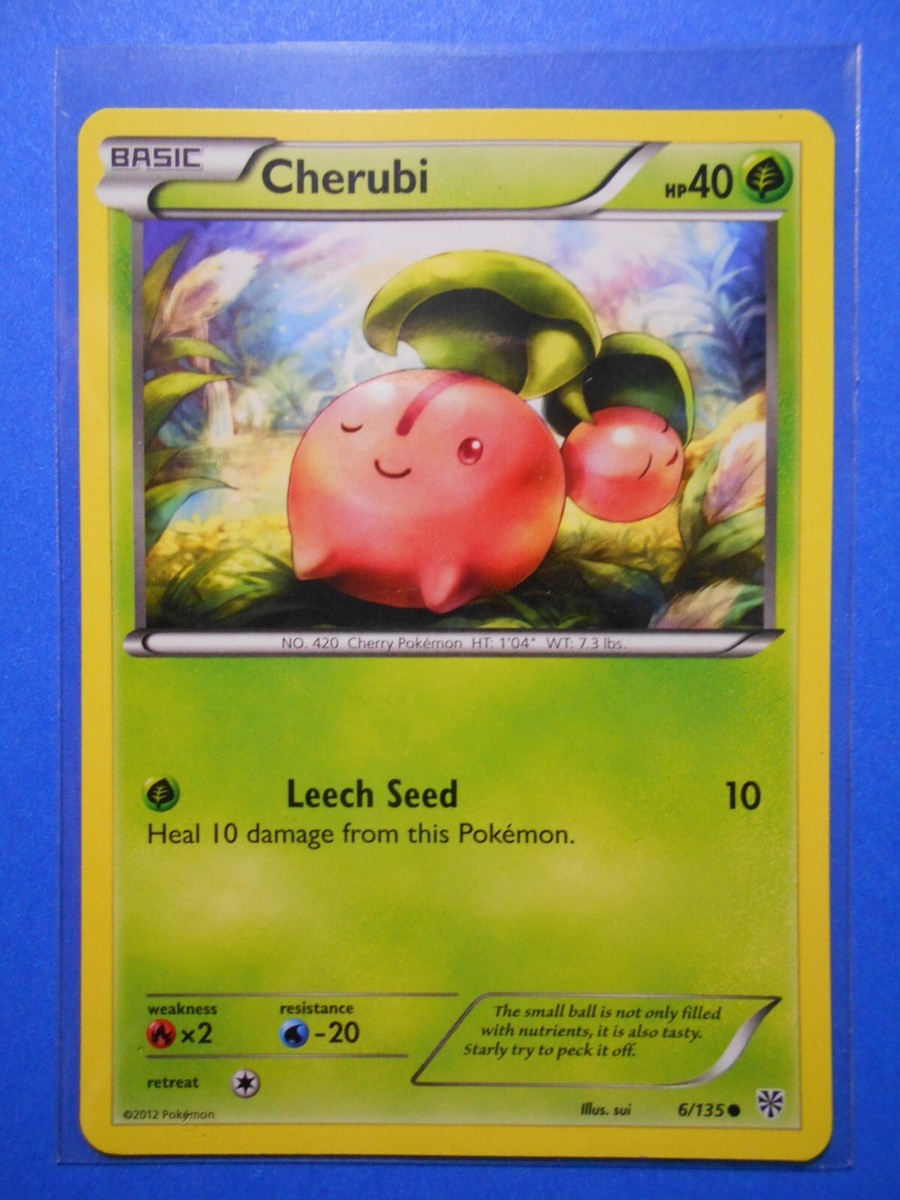 cherubi pokemon card 012/172 Cherubi (Reverse Holo) (Brilliant Stars) Pokemon card (English Cham Gaming (Damage is not an effect.) Grass Cherubi 6/135 Pokemon card BW