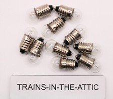 LIONEL 1446 CLEAR BULB 12 VOLT SCREW BASE BULB 10 BULBS NEW + MARX & AMER FLYER