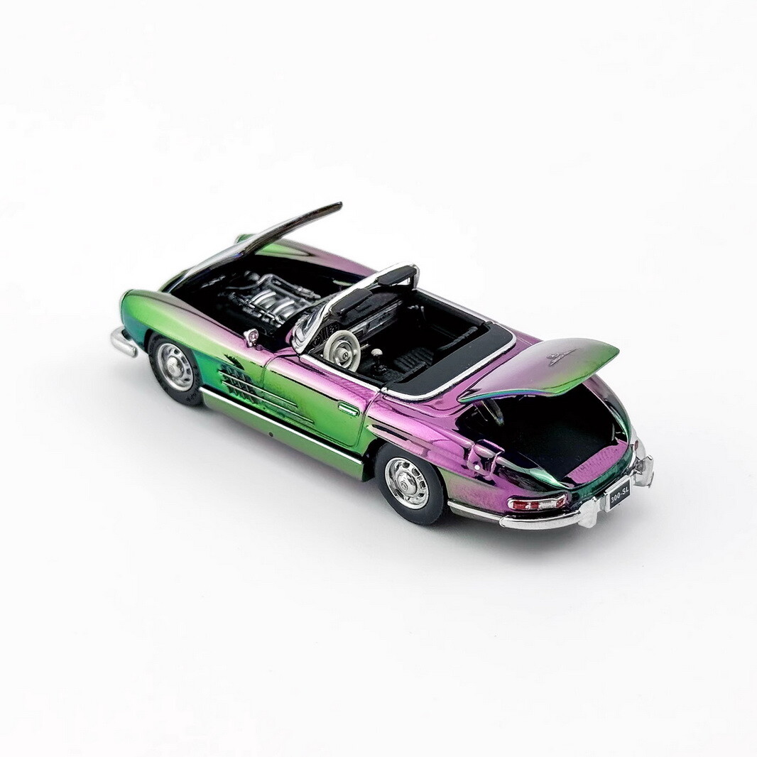 YS 1/64 Scale Mercedes-Benz 300SL Roadster Purple Diecast Car