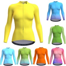 Damen Fahrradtrikot Langarm Mountain Fahrradshirt Rennrad Trikot Atmungsaktiv