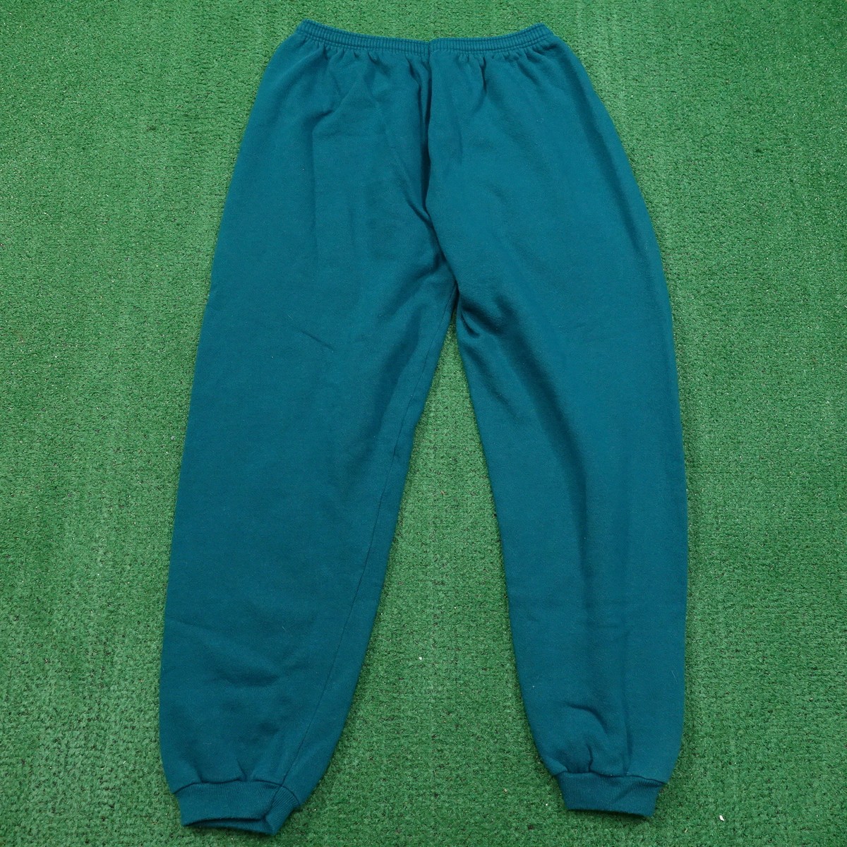 VINTAGE HANES HER WAY USA MADE GREEN SWEATPANTS WOMENS SIZE L 