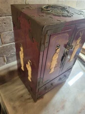 antique Chinese 5 drawer jewelry cabinet