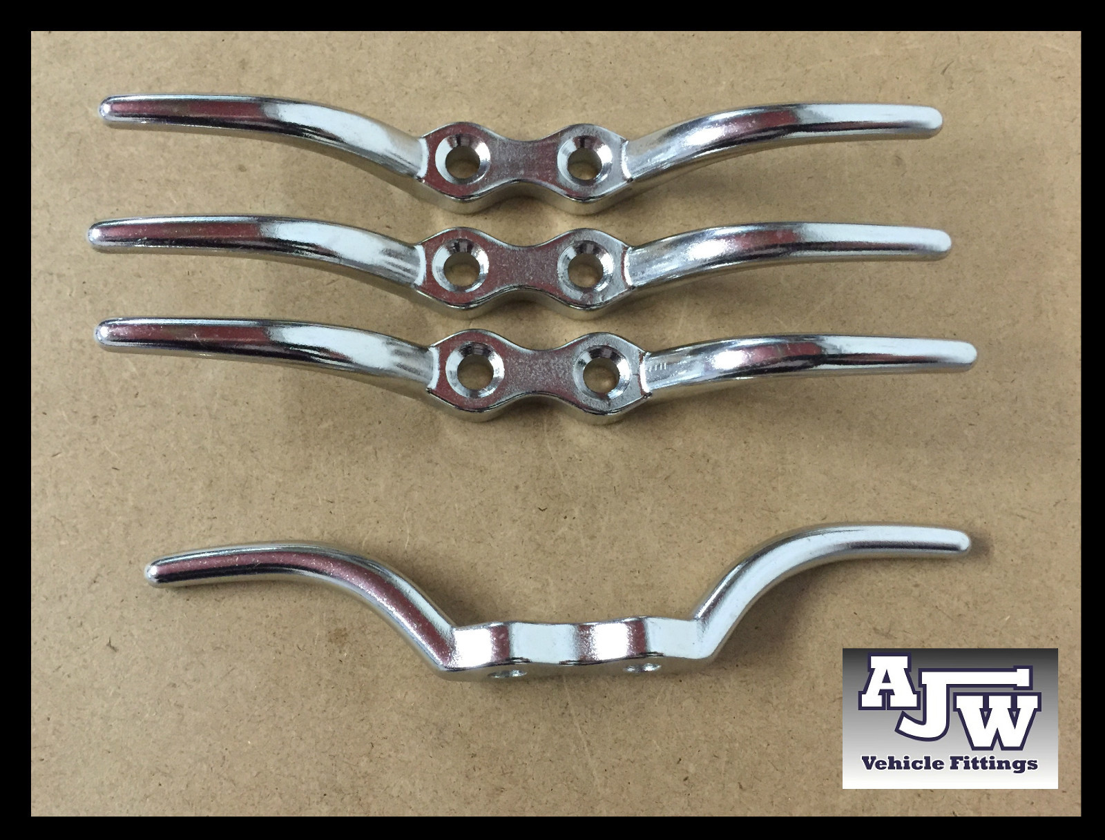 2 Rope Cleat 150mm Stainless Steel Grade A4 Flag Halyard Boat Securing