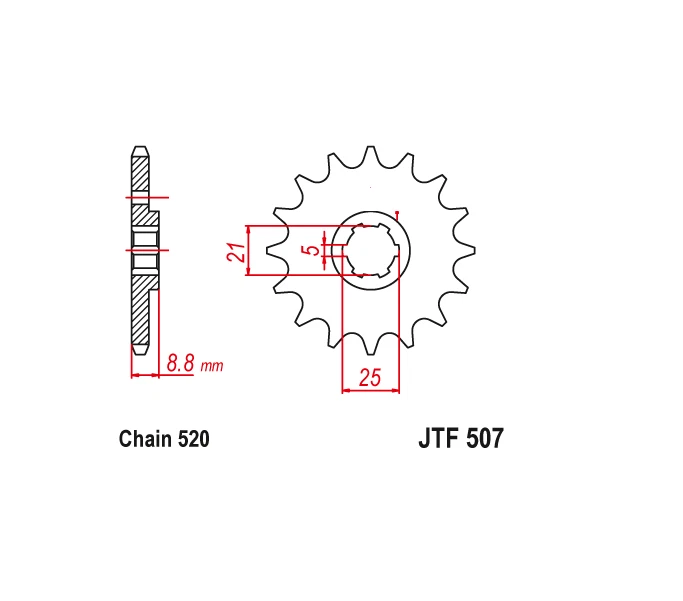 PBI Front Sprocket 12T Kawasaki KDX250 KDX400 KX250 KX500 KXT250 Husqvarna CR/WR - Image 2 of 2