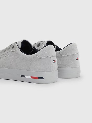 Scarpe TOMMY HILFIGER Uomo SNEAKERS TH MODERN IN CAMOSCIO ANTIQUE SILVER FM04296 - Imagen 3 de 5