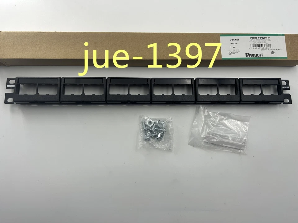 Neu Panduit Mini Com CPPL24WBLY Modulares Patchpanel mit Abdeckplatten passt Cat 6, 5E - Bild 2 von 4