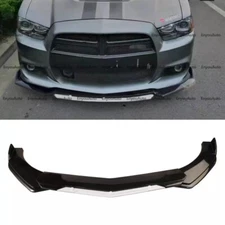 For Dodge Charger Universal Front Bumper Lip Spoiler Splitter Gloss Black White