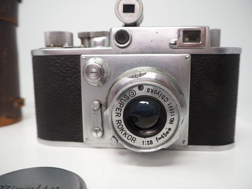 Minolta 35 Model II 35mm Rangefinder Camera Bundle w/ 2 Lenses Telefinder #6957 - Picture 5 of 16