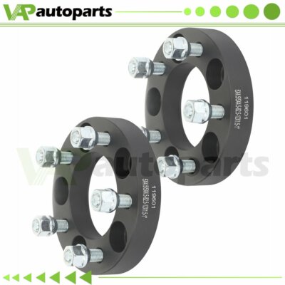 2Pcs 1'' Wheel Spacers 5x4.5 5x114.3 For Hyundai Genesis Coupe Kia Optima 12x1.5