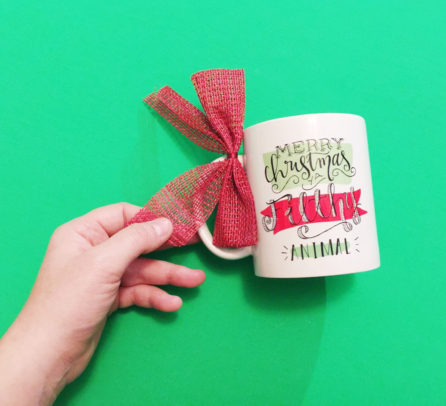 Funny Christmas Mug Merry Christmas Ya Filthy Animal Holiday Gift Cup