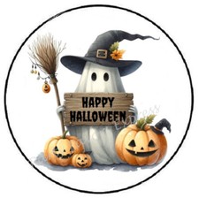 GHOST HAPPY HALLOWEEN ENVELOPE SEALS LABELS STICKERS PARTY FAVORS