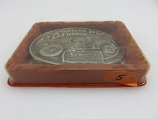 OK Firefighters Assoc. 1910 AMERICAN LaFrance Fire Truck Brass Belt Buckle