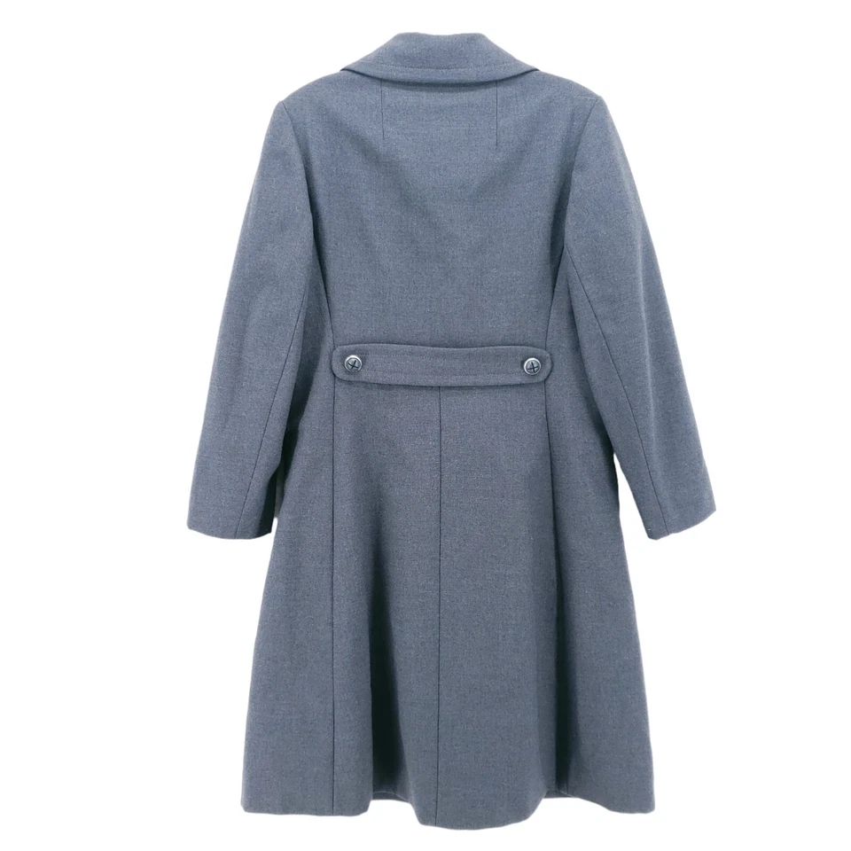 Abrigo Vintage 100% Lana Virgen Tela Rochambeau Ajustado Talla Estimada S/M Foto 3 de 4