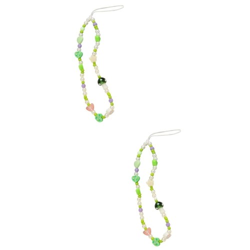Set of 2 Farbenfrohe Perlenkette Damen Telefon Handy-Lanyard - Zdjęcie 3 z 12