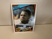 RICKEY JACKSON 1984 Topps card #303 Rookie Rc NEW ORLEANS SAINTS Pitt HOF NM. rookie card picture