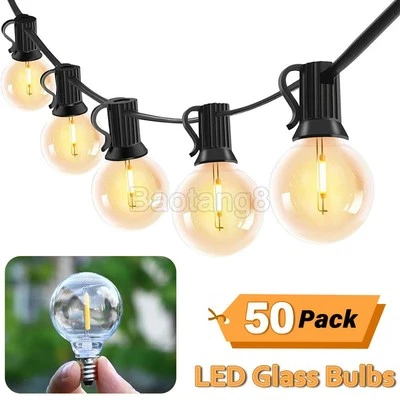 25/150Pcs LED G40 Replacement Globe Light Bulb for Outdoor Festoon String Lights