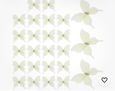 12pcs of Organze Butterfly Home Indoor Curtains Decorations for Curtains  Green  