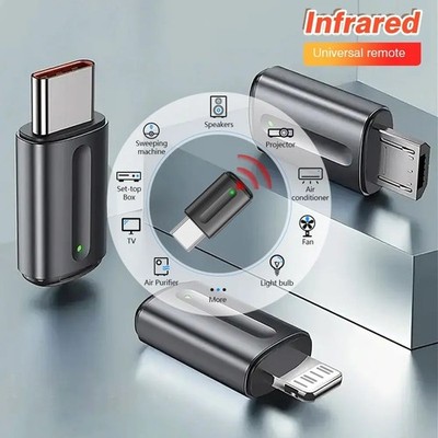 Portable OTG Smart Phone IR Infrared Remote Control Adapter For Android iOS APP