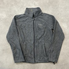 Columbia Fleece Mens Medium Full Zip Outdoor Hiking Jacket, Grey
