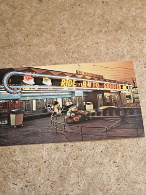ROCKAWAY'S PLAYLAND QUEEN'S NY VINTAGE POSTCARD WITH STAMP MARKS