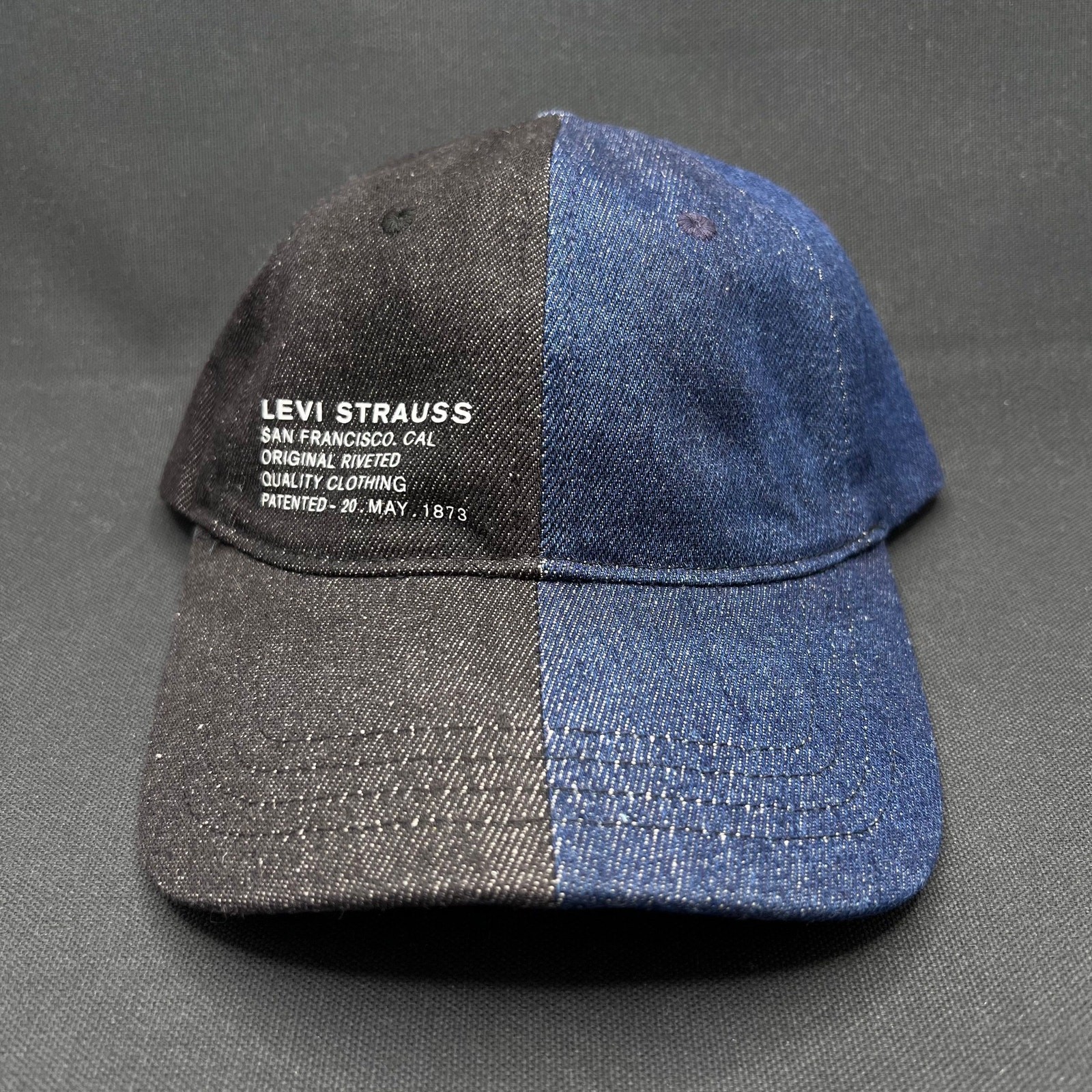 Retro Levi’s Strauss Split Denim Strapback Hat – … - image 1