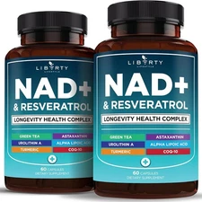 NAD+ Supplement Complex with Astaxanthin, Urolithin A Resveratrol CoQ10 Turmeric