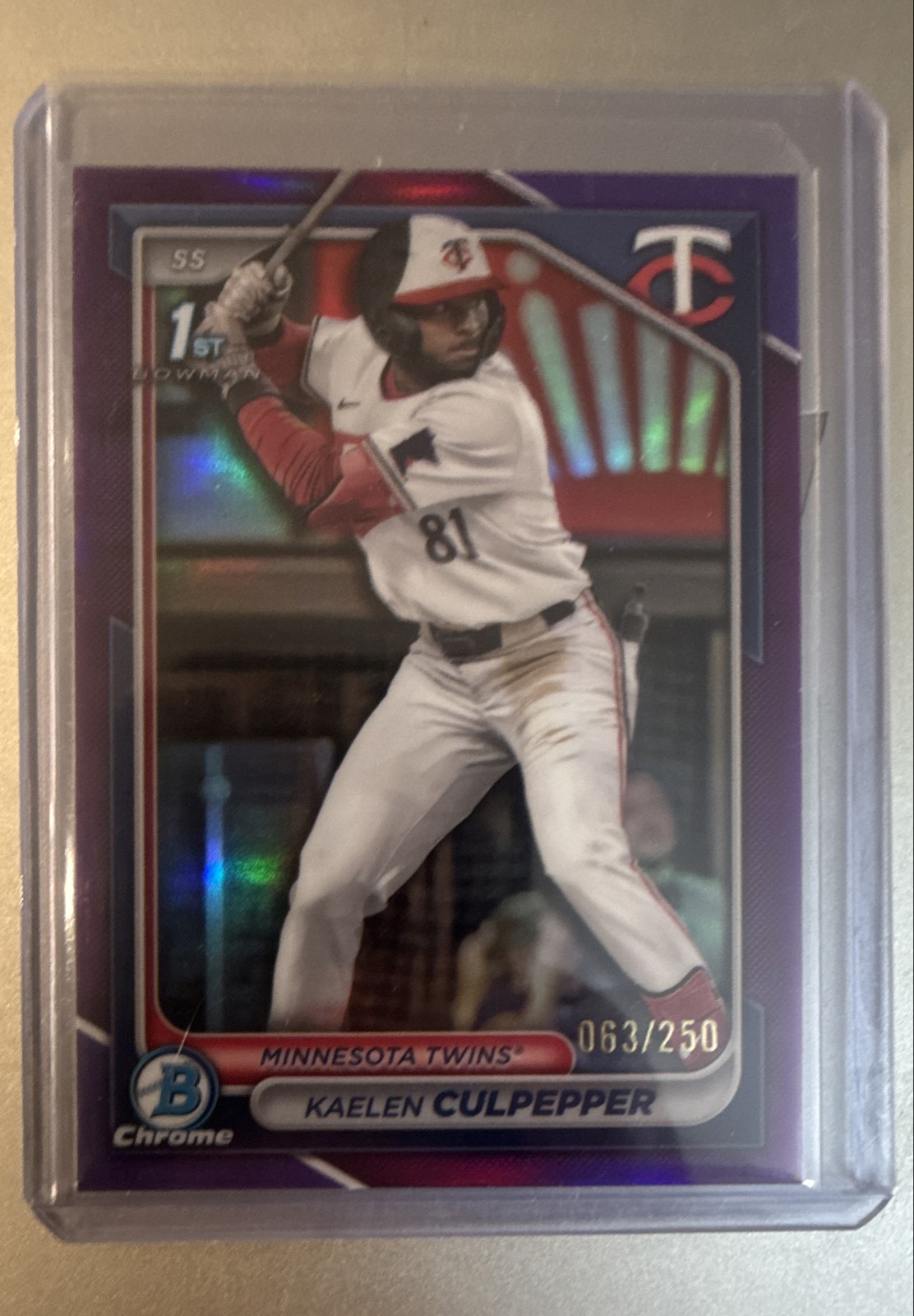 2024 Bowman Draft - Chrome Kaelen Culpepper #BDC-98 Purple Refractor 63/250 (RC)