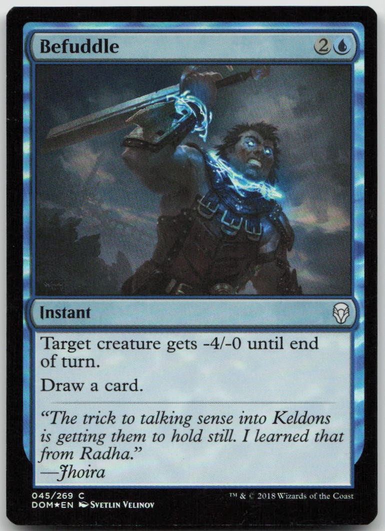 Befuddle #45 Foil Common Dominaria Magic: The Gathering HP