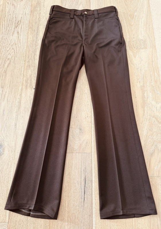 VTG 70’s Lee Riders Bootcut cowboy Western Flare Pants 34 x 34.5, Brown Exc!￼