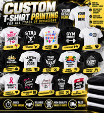 Personalised T-Shirt Custom Printed Your Text / Photo / Design - Unisex T-Shirts