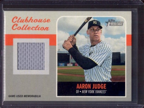 Aaron Judge #AJ 2019 Topps Heritage Clubhouse Collection Relics card