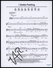 Taboo "Black Eyed Peas" AUTOGRAPH Signed 'I Gotta Feeling' Sheet Music ACOA